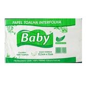 Papel Toalha Interfolha 2 Dobras Baby 22,5x21cm PT 1000 FL