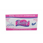 Papel Toalha Interfolha 2 Dobras Baby 22x21cm Folha Dupla CX 2000 FL