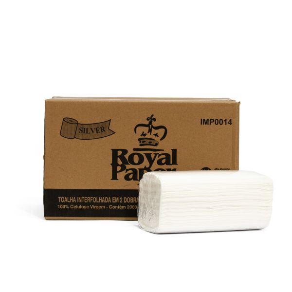 Papel Toalha Interfolha 2 Dobras Royal Paper 19x20cm PT 2000 FL