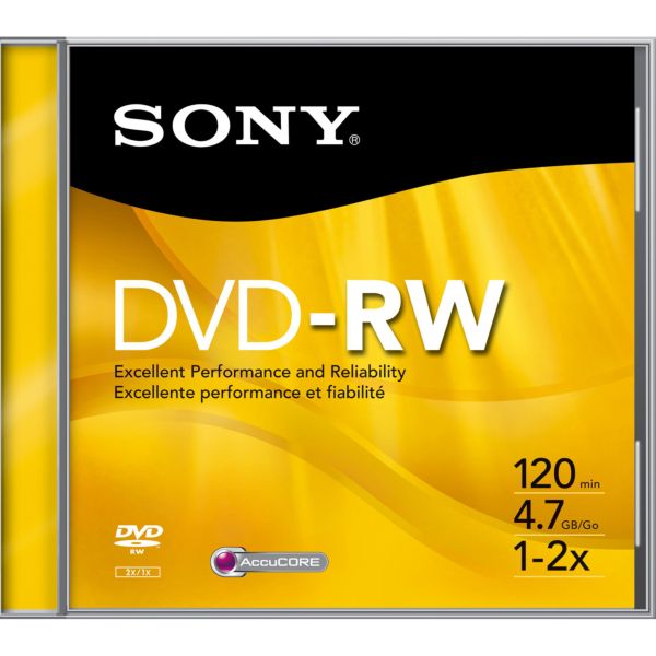 DVD-RW Slim 4.7GB 120 Minutos de Gravação 1 UN Sony