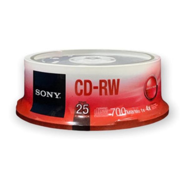 CD-RW Slim Recarregável 700MB 80 Minutos de Gravação Pino com 25 UN So