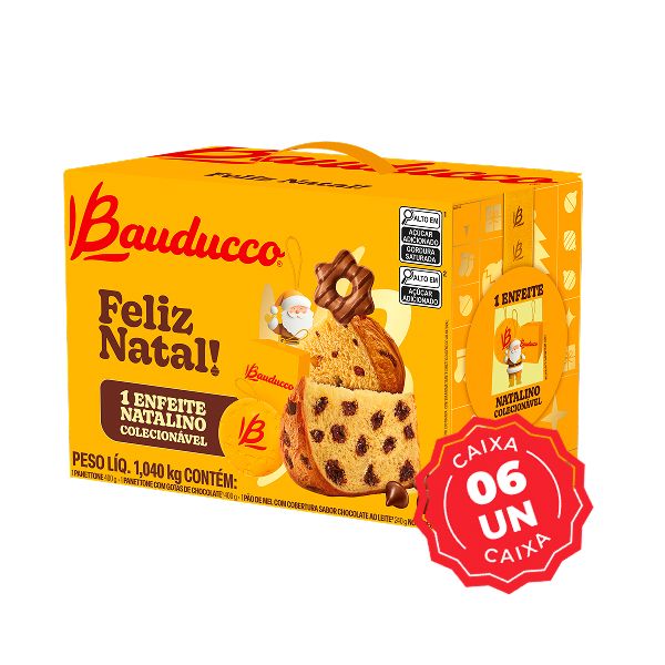 Cesta de Natal PP CX 6 UN Bauducco