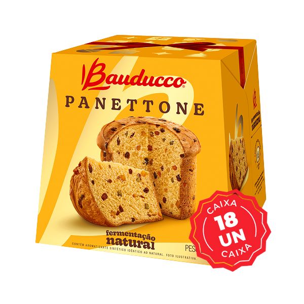 Panettone Frutas 400g CX 18 UN Bauducco
