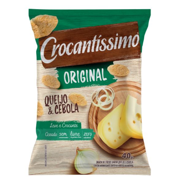 Salgadinho Crocantíssimo Queijo e Cebola 40g 1 UN