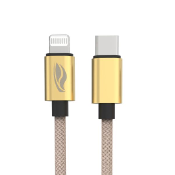 Cabo USB-C C3Tech Lightning CB-CL200GD 1m Dourado 1 UN