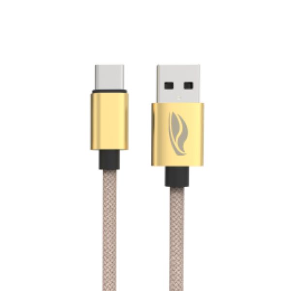 Cabo C3Tech USB e USB-C CB-C200GD 1m Dourado 1 UN