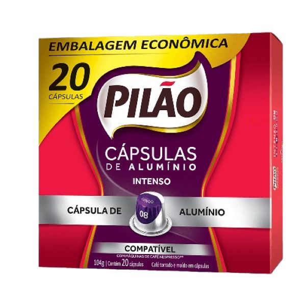 Cápsula de Café Espresso 8 52g CX 20 UN Pilão