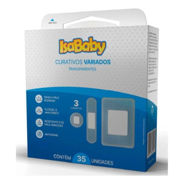 Curativo Isababy Tamanhos Variados Transparente 35 UN
