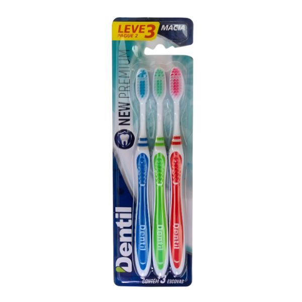 Escova de Dente Dentil Classic Média L3P2 3 UN