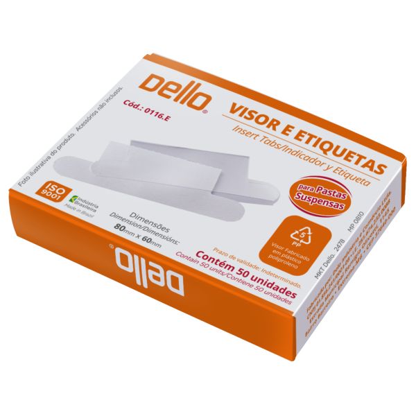 Visor e Etiquetas para Pasta Suspensa CX 50 UN Dello