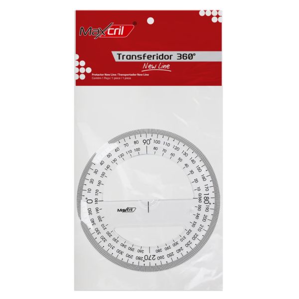 Transferidor Escolar Maxcril New Line 360º 1 UN