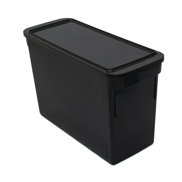 Caixa Arquivo Maxcril Estreito com Tampa Preto 1 UN