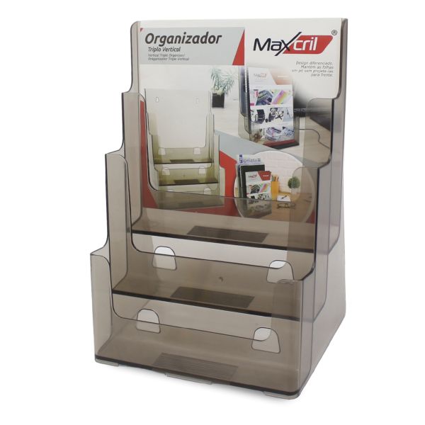 Organizador de Escritório Maxcril Fumê 1 UN