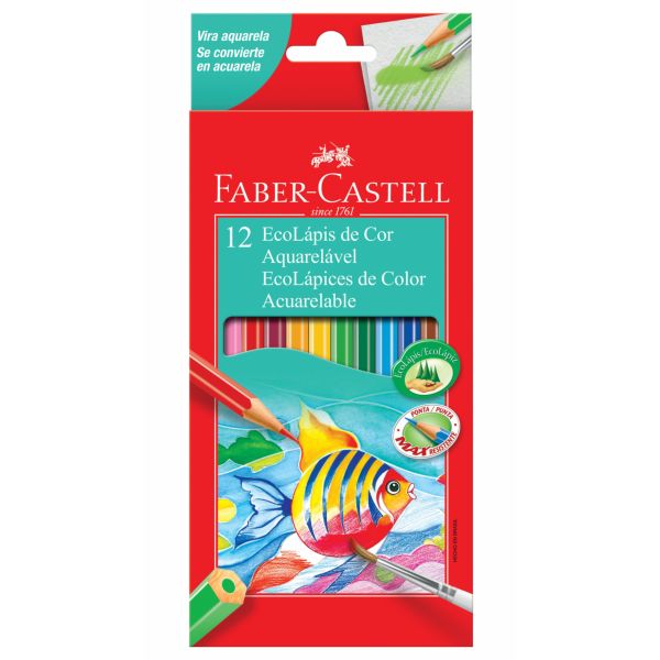 Lápis de Cor Faber Castell Aquarelável 12 Cores