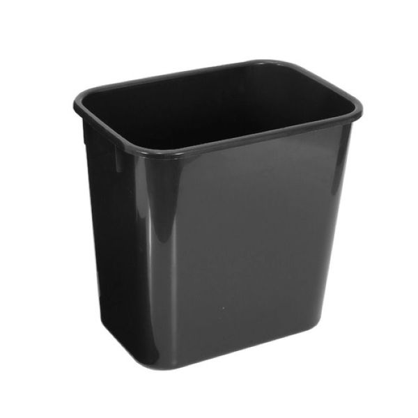 Lixeira Plástica JSN Retangular sem Tampa Preta 12L 1 UN