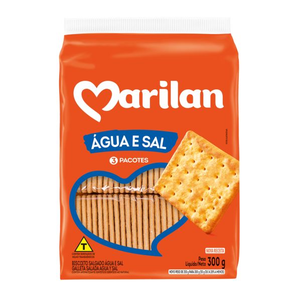 Biscoito Marilan Água e Sal 300g 1 UN