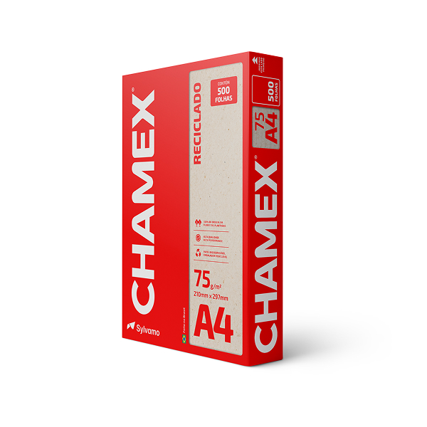 Papel Chamex A4 Sulfite Reciclado Eco 210x297mm 75g Resma 500 FL
