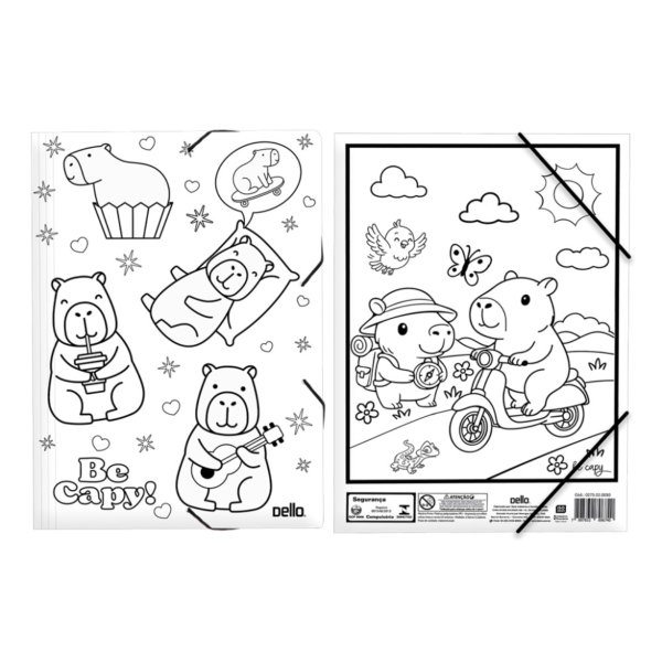 Pasta Dello Aba com Elastico PP A4 para Colorir Passeio 1 UN