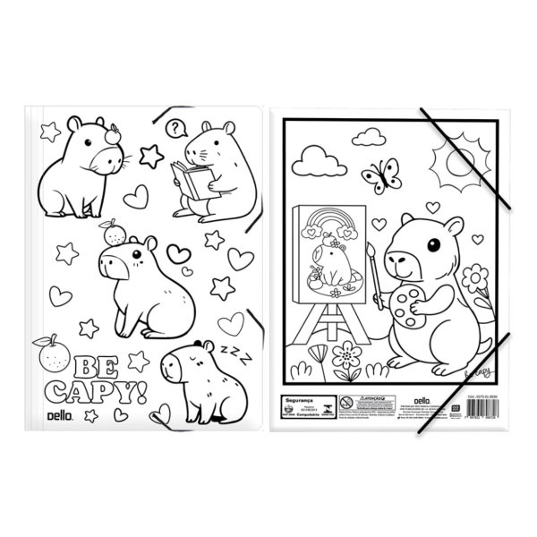 Pasta Dello Aba com Elástico PP A4 para Colorir Pintor 1 UN