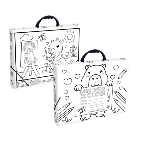 Maleta para Colorir Dello A4 Be Capy Estampa Pintor 1 UN