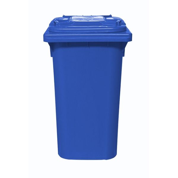 Lixeira Lar Plásticos com Rodas 240L Azul 1 UN