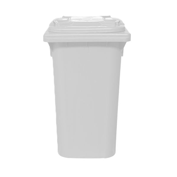 Lixeira Lar Plásticos com Rodas 240L Branco 1 UN