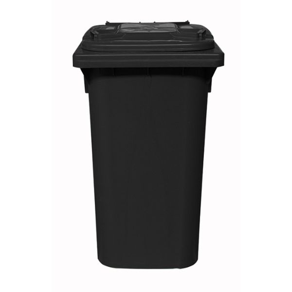 Lixeira Lar Plásticos com Rodas 240L Preta 1 UN
