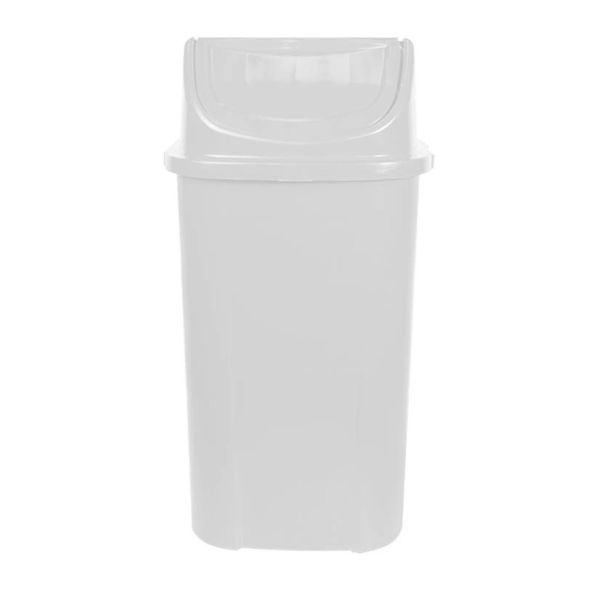 Lixeira Lar Plásticos com Tampa Basculante 60L Branco 1 UN