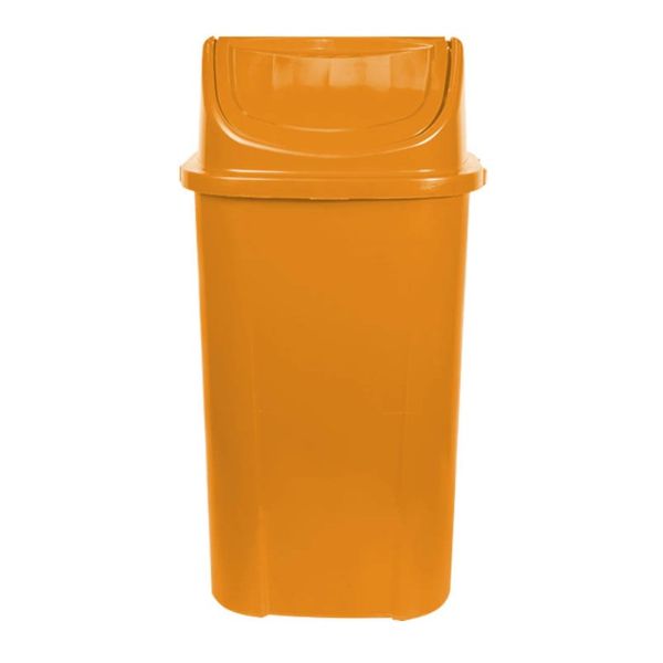 Lixeira Lar Plásticos com Tampa Basculante 60L Laranja 1 UN