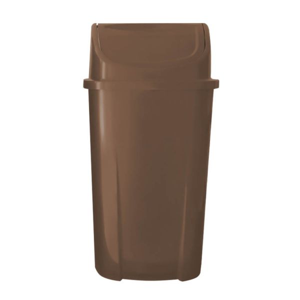 Lixeira Lar Plásticos com Tampa Basculante 60L Marrom 1 UN