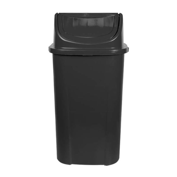Lixeira Lar Plásticos com Tampa Basculante 60L Preto 1 UN
