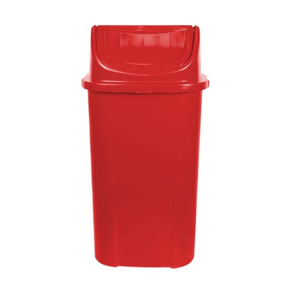 Lixeira Lar Plásticos com Tampa Basculante 60L Vermelha 1 UN
