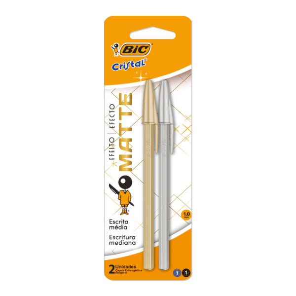 Caneta Esferográfica BIC 1.0 Efeito Matte com 2 UN