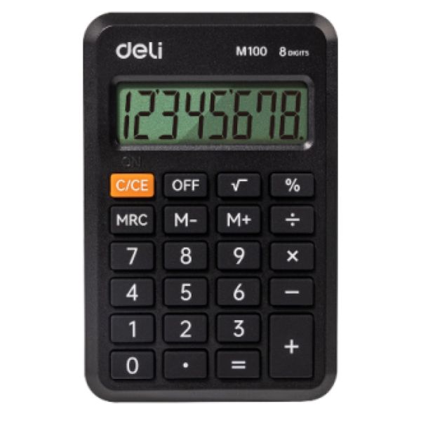 Calculadora de Bolso Deli Preta 1 UN