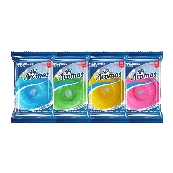 Pedra Sanitária Mil Aromas com Suporte Fragrâncias Sortidas 25g 1 UN