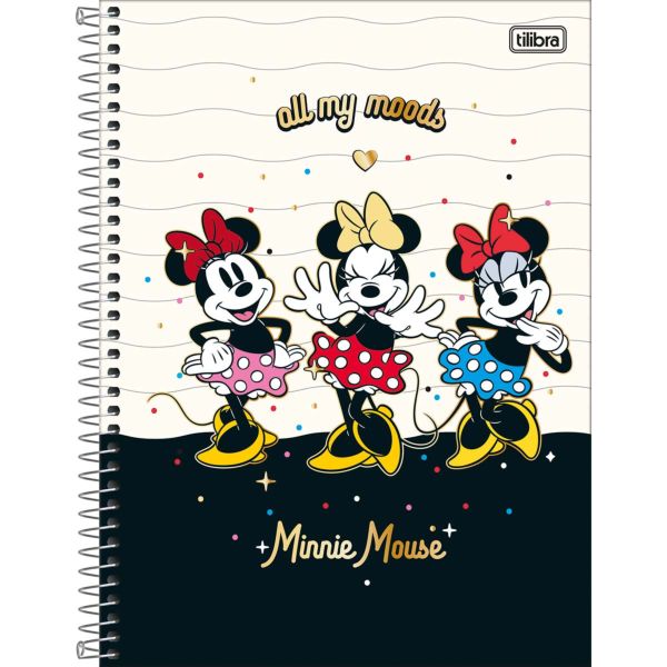 Caderno Universitário Tilibra Capa Dura Minnie A 80 FL 1 UN