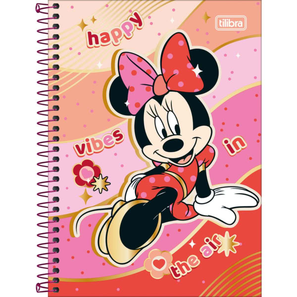 Caderno 1/4 Tilibra Espiral Capa Dura Minnie D 80 FL 1 UN