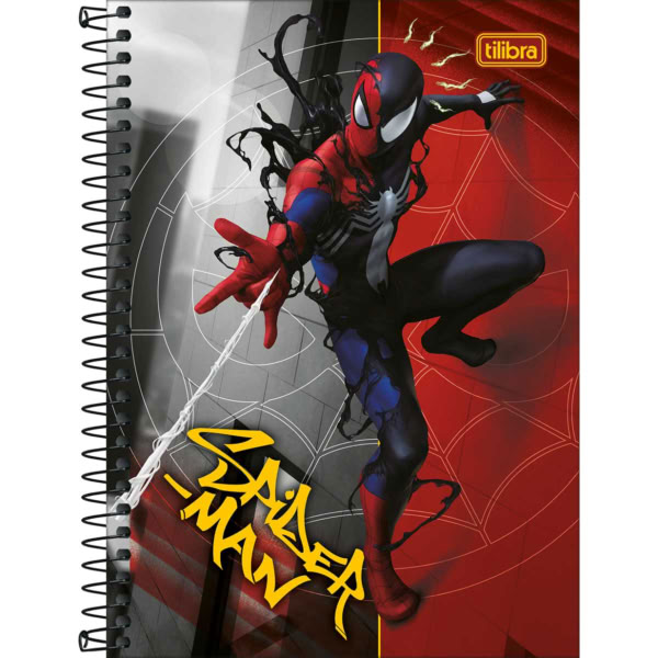 Caderno 1/4 Tilibra Espiral Capa Dura Spider-Man A 80 FL 1 UN