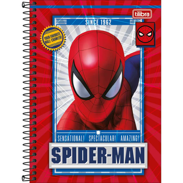 Caderno 1/4 Tilibra Espiral Capa Dura Homem-Aranha B 80 FL 1 UN