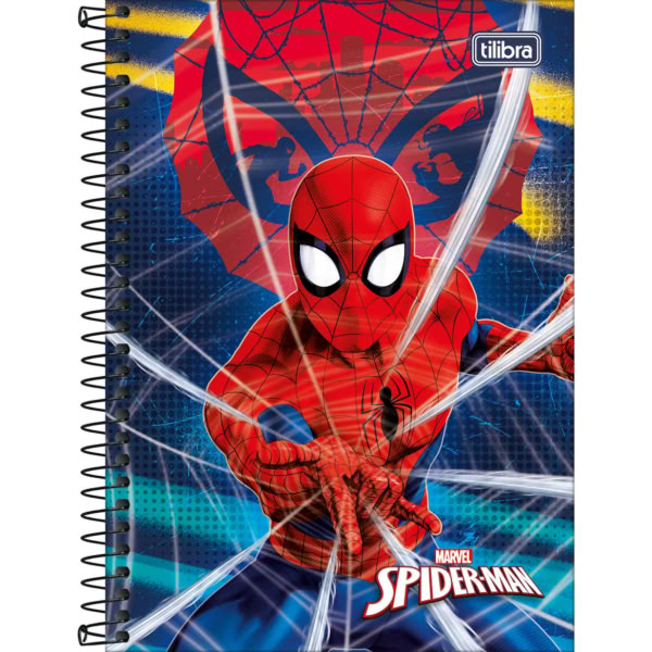 Caderno 1/4 Tilibra Espiral Capa Dura Spider-Man C 80 FL 1 UN