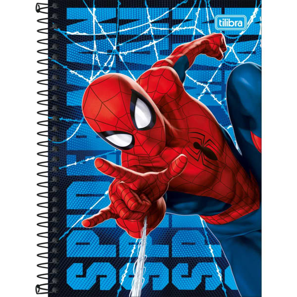 Caderno 1/4 Tilibra Espiral Capa Dura Spider-Man D 80 Folhas  1 UN