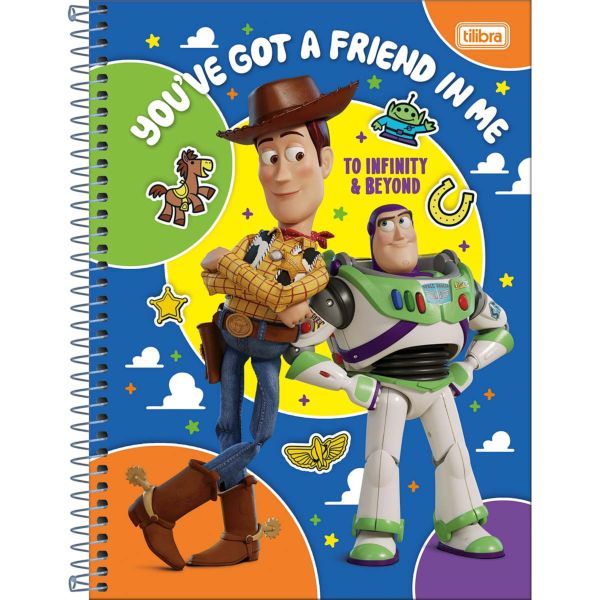 Caderno Universitário Tilibra Capa Dura Toy Story B 80 FL 1 UN