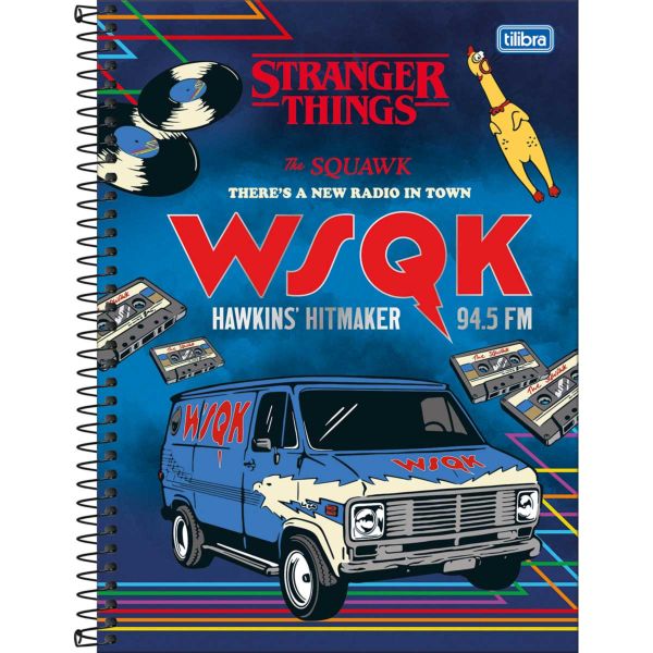 Caderno Universitário Tilibra 1 Matéria Capa Dura 200x275mm Stranger Things C 80 FL 1 UN
