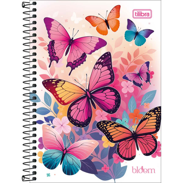 Caderno 1/4 Tilibra Espiral Capa Dura Bloom A 80 Folhas 1 UN