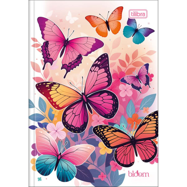 Caderno 1/4 Tilibra Brochura Capa Dura Bloom A 80 FL 1 UN