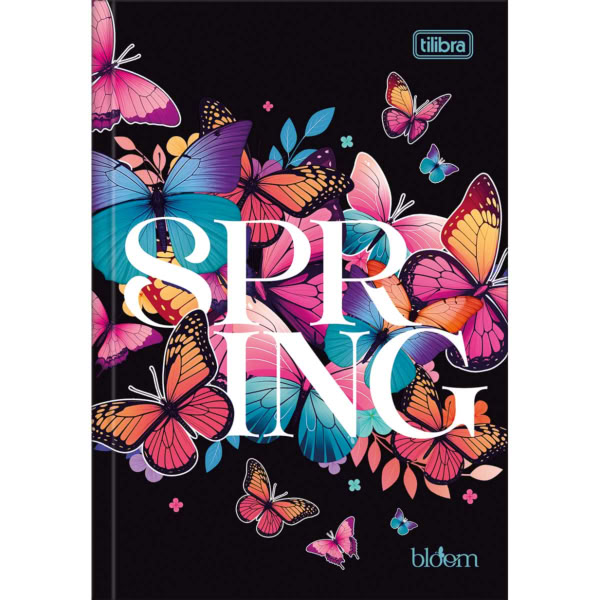 Caderno 1/4 Tilibra Brochura Capa Dura Bloom B 80 FL 1 UN