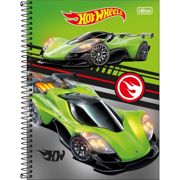 Caderno Universitário Tilibra Capa Dura Hot Wheels B 80 FL 1 UN
