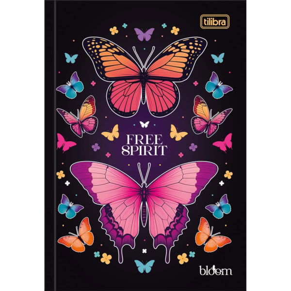 Caderno 1/4 Tilibra Brochura Capa Dura Bloom D 80 FL 1 UN