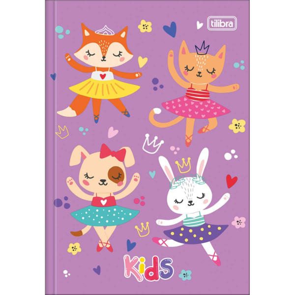 Caderno 1/4 Tilibra Brochura Capa Dura Kids Feminino A 48 FL 1 UN