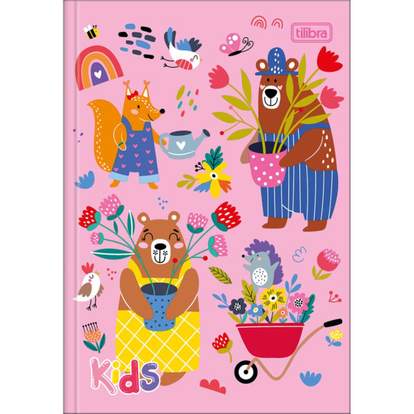 Caderno 1/4 Tilibra Brochura Capa Dura Kids Feminino B 48 FL 1 UN